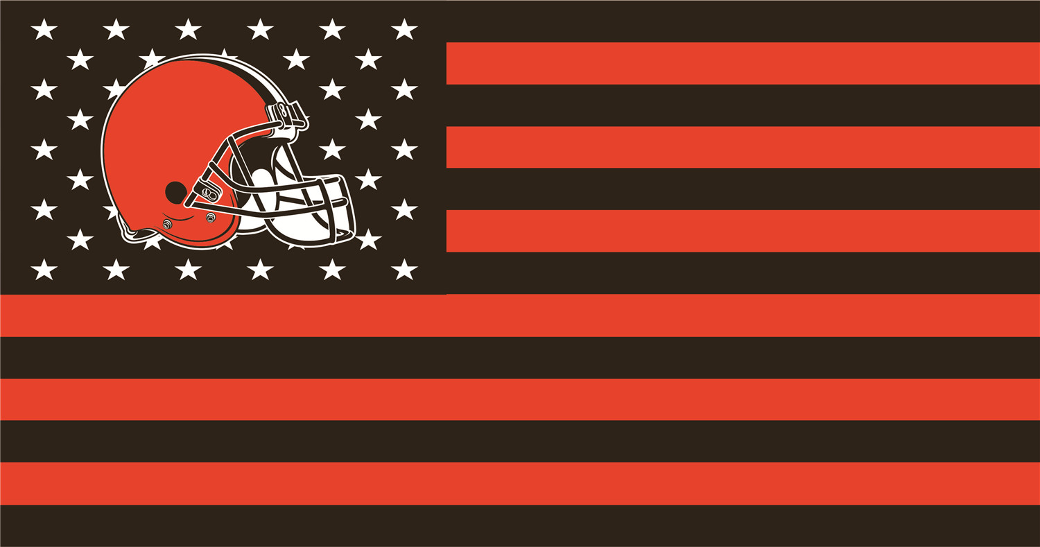 Cleveland Browns Flags fabric transfer